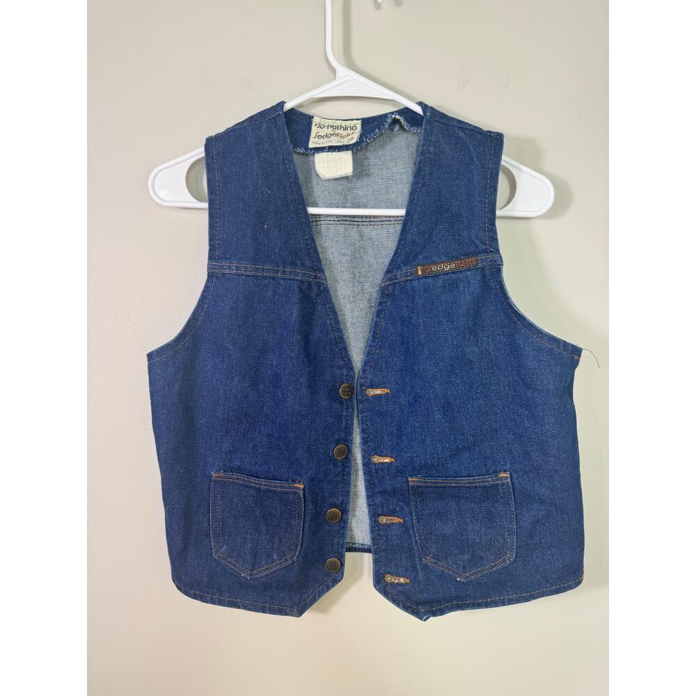 Vintage Sedgefield Denim Vest Western USA Rodeo 70s